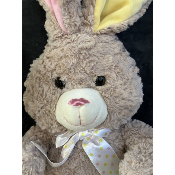 Kellytoy Brown Bunny Rabbit Plush Stuffed Animal Easter 20” Colorblock - Picture 8 of 11